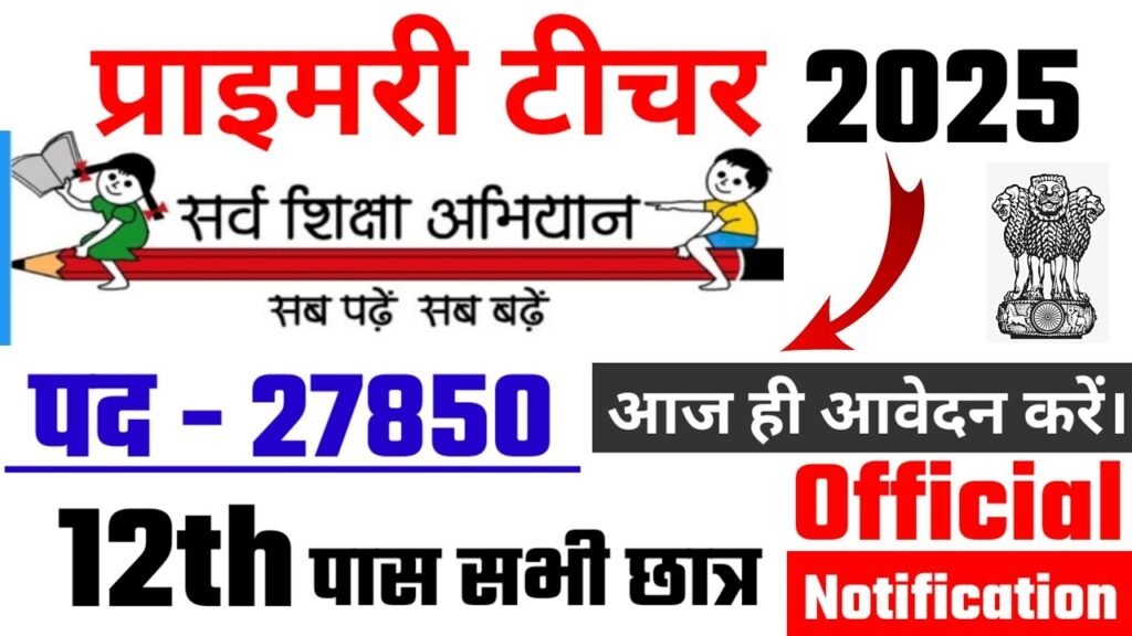 Primary Teacher Recruitment 2025 :