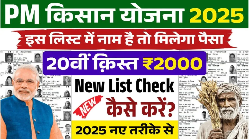 PM Kisan 20th Beneficiary List: पीएम किसान योजना 2000 रुपए 20वीं क़िस्त की नई लिस्ट जारी PM Kisan 20th Beneficiary List