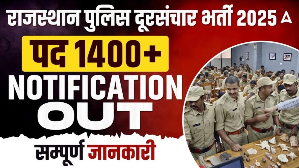 Rajasthan Police Telecom Recruitment 2025